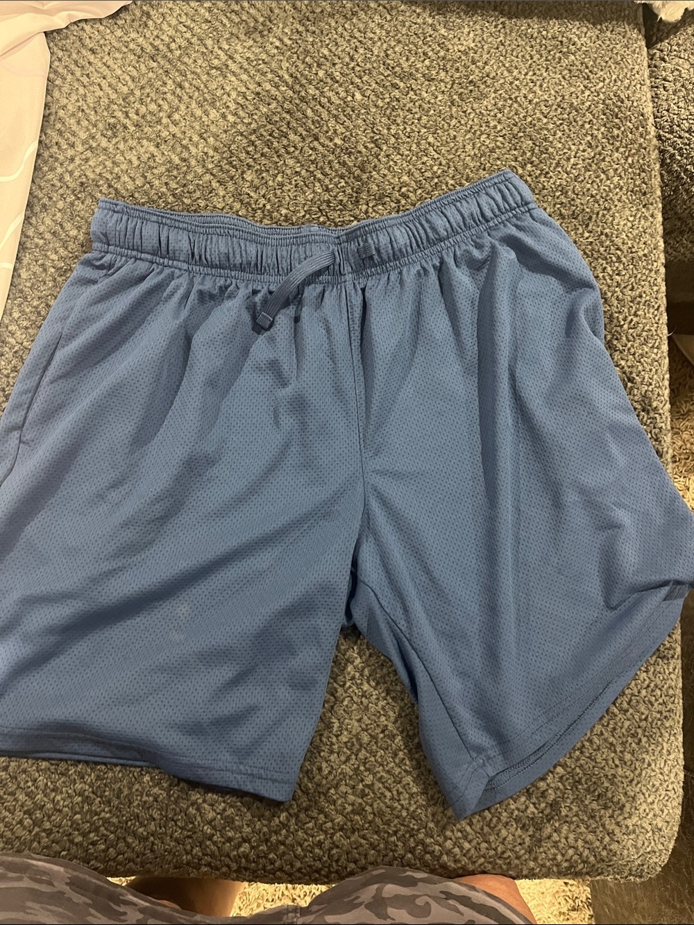 Athletic Works Light Blue Mesh Athletic Shorts